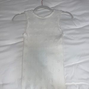 Böhme White Embroidered Ribbed Tank